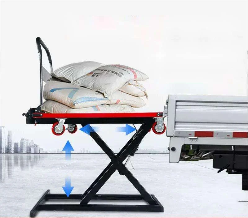 Carro con plataforma elevadora electrohidráulica de 300 kg